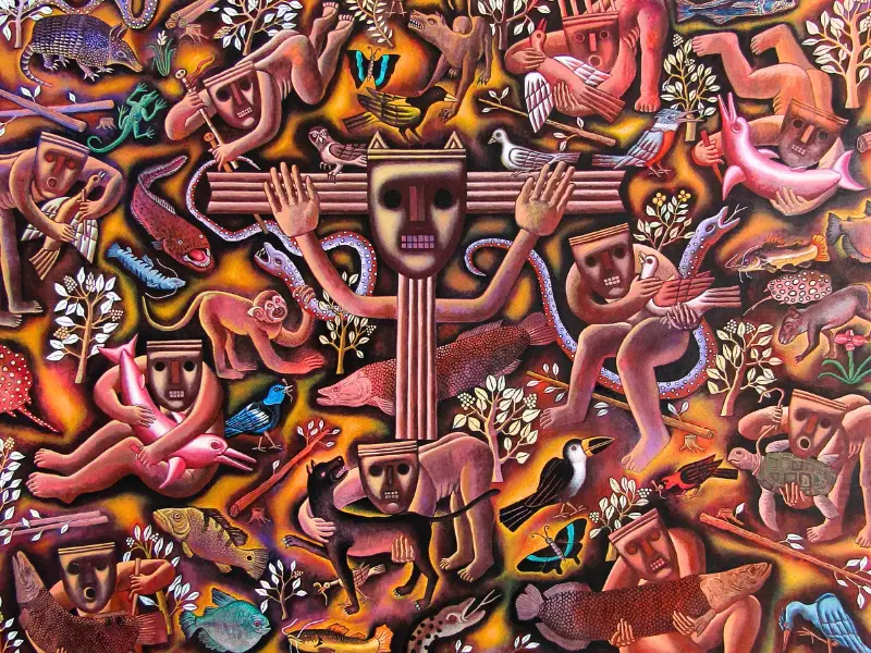 "S.O.S Amazonas", pintura.