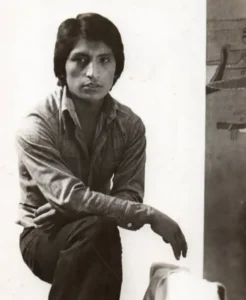 Víctor Salvo en los inicios en el taller de Rímac, en 1979.
